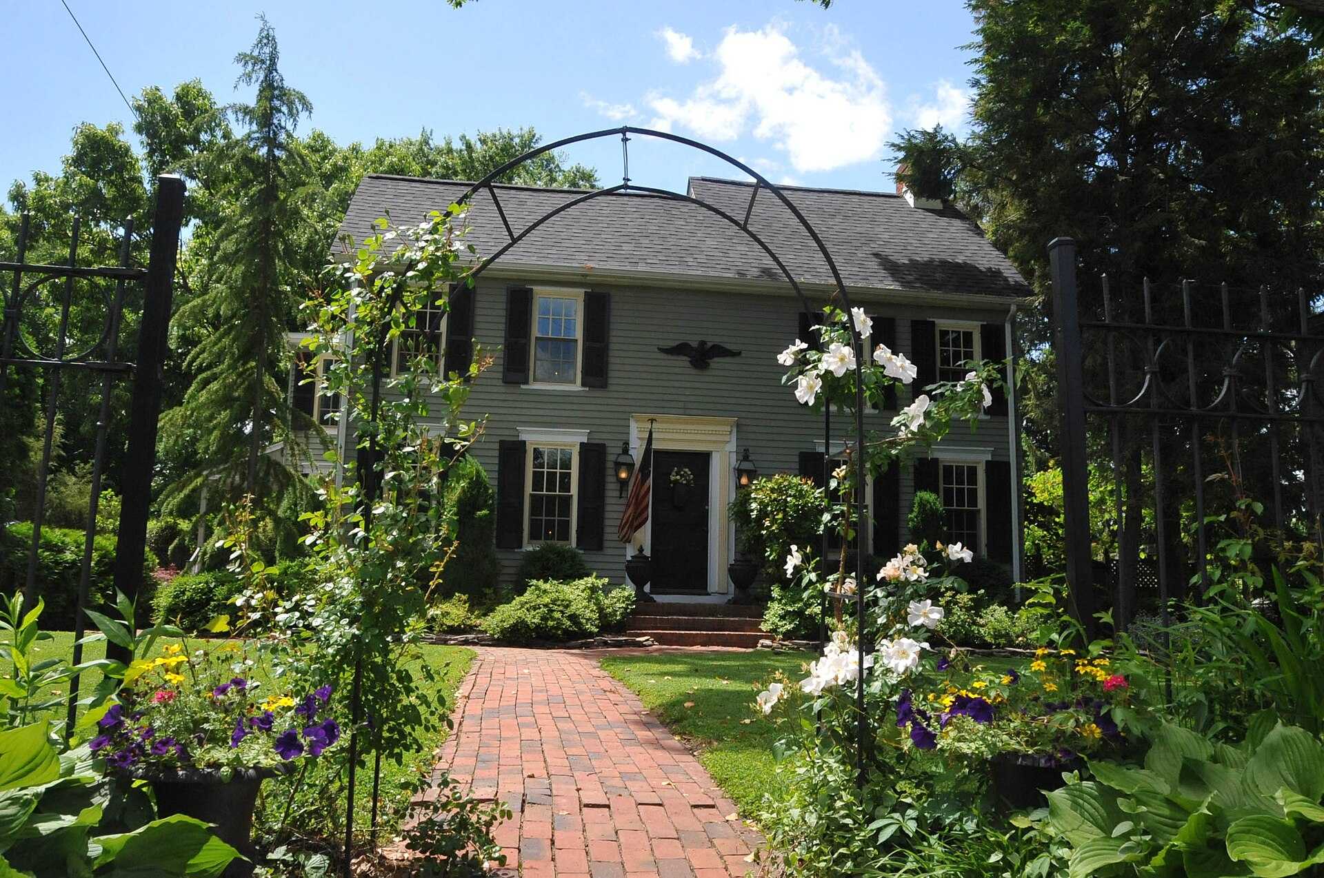 The Spicer House garden on South Main Street