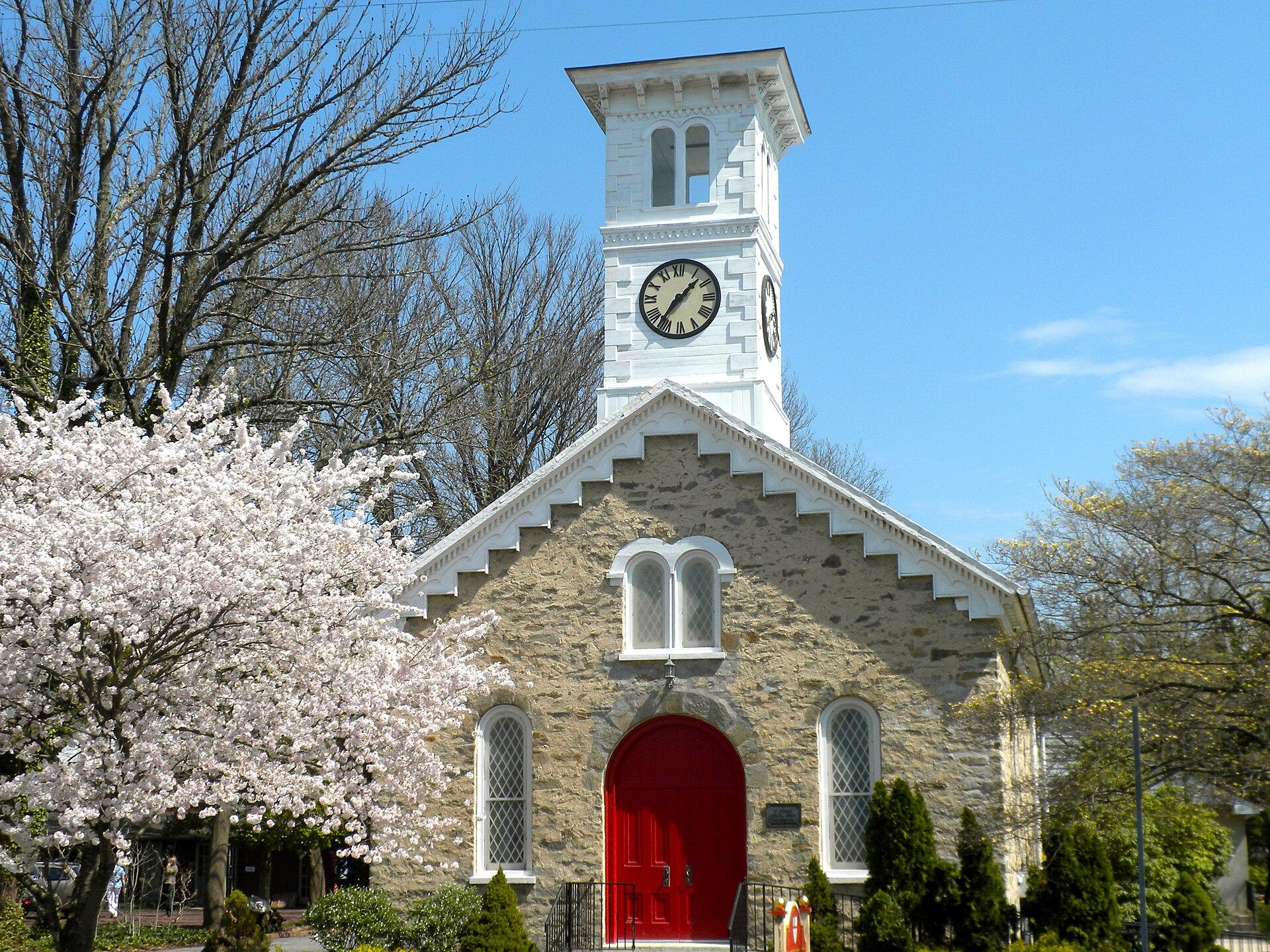 St. Stephen's Episcopal Church on North Main Street in spring