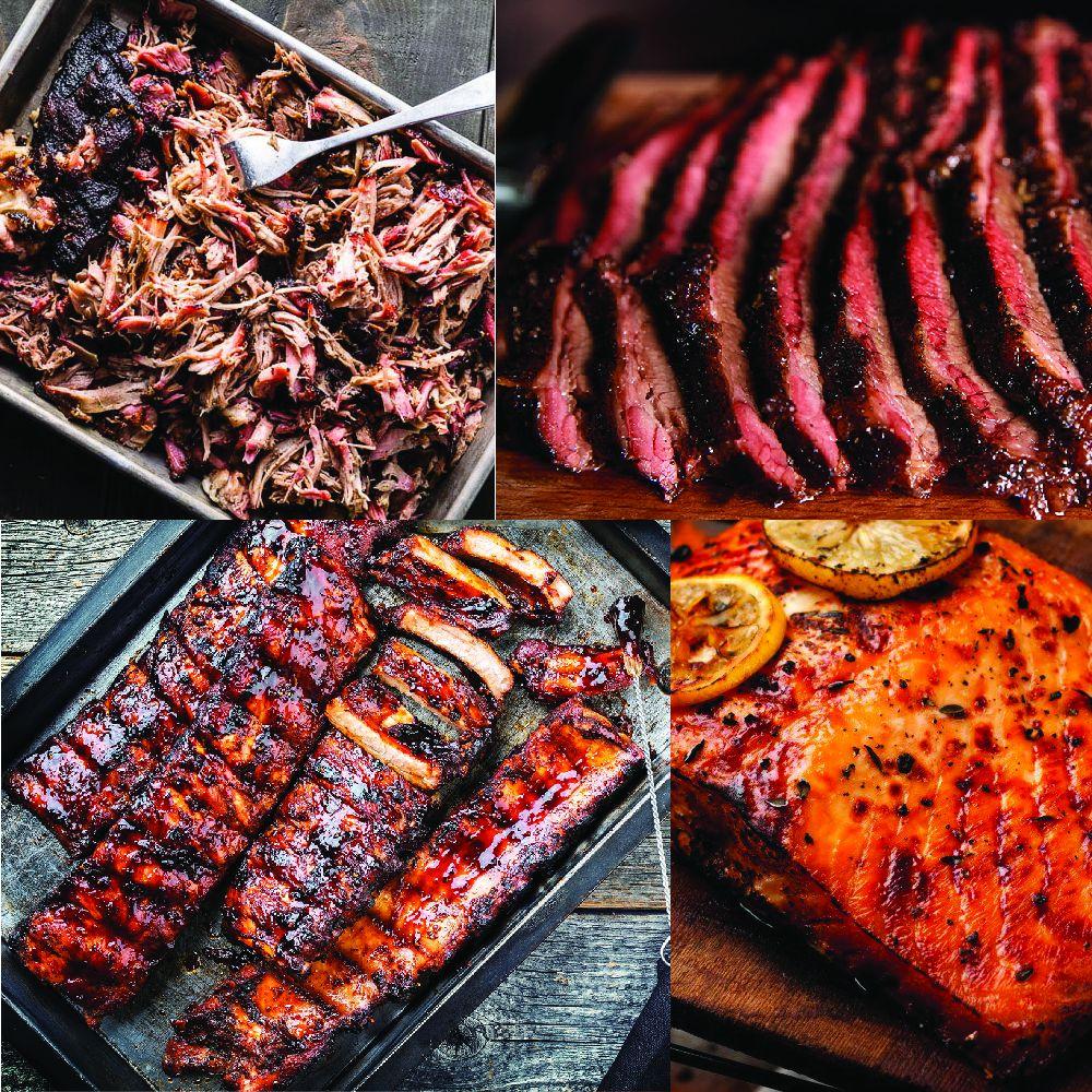 Three-meat BBQ combo plate